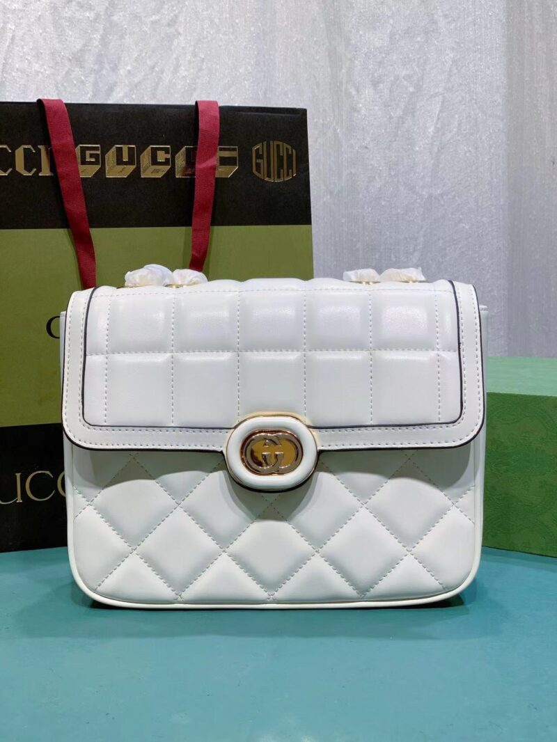 TÚI GUCCI DECO SMALL LEATHER SHOULDER BAG SUPER