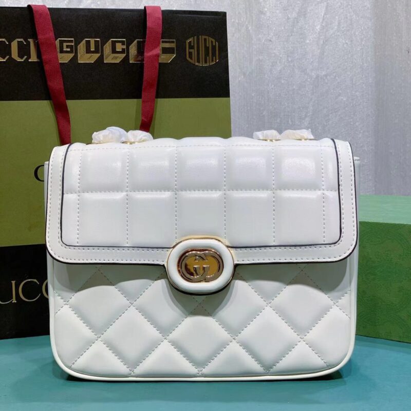TÚI GUCCI DECO SMALL LEATHER SHOULDER BAG SUPER