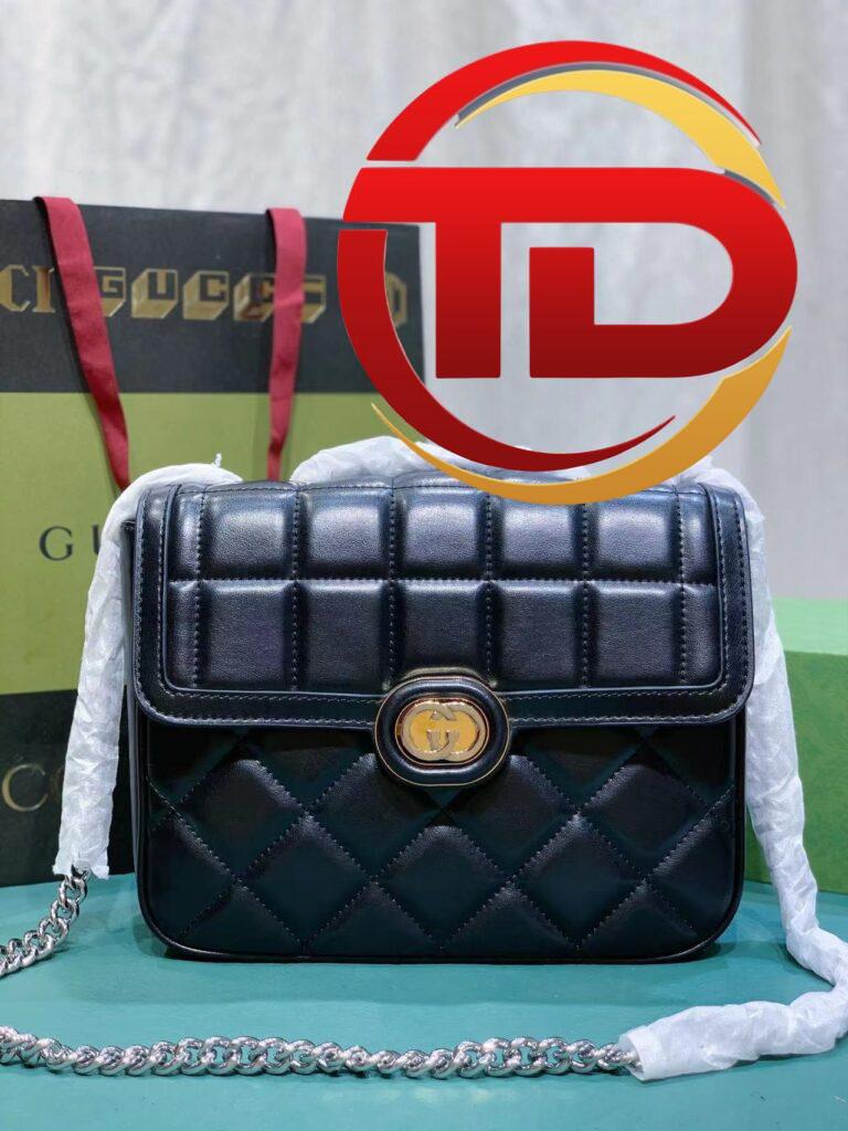 TÚI GUCCI DECO SMALL LEATHER SHOULDER BAG SUPER