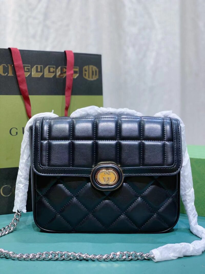 TÚI GUCCI DECO SMALL LEATHER SHOULDER BAG SUPER