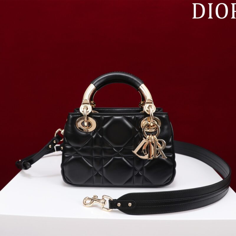 TÚI XÁCH LADY DIOR 95.22 DA MỊN SIÊU CẤP MÀU ĐEN