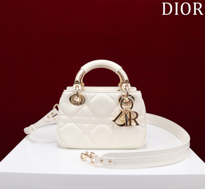 TÚI XÁCH LADY DIOR 95.22 DA MỊN SIÊU CẤP MÀU TRẮNG