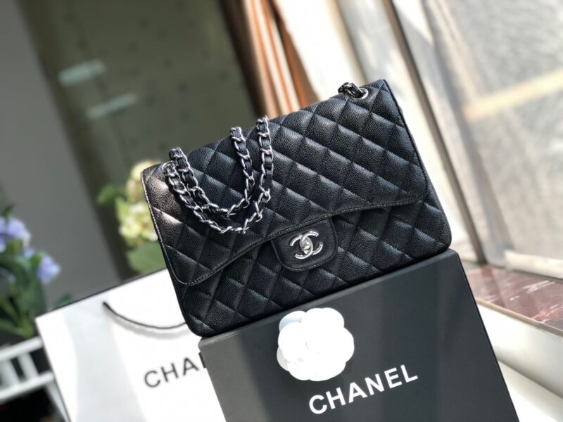 TÚI XÁCH CHANEL CLASSIC DOUBLE FLAP BAG JUMBO SIÊU CẤP MÀU ĐEN