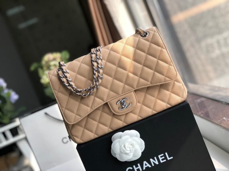 TÚI XÁCH CHANEL CLASSIC DOUBLE FLAP BAG JUMBO SIÊU CẤP MÀU NÂU