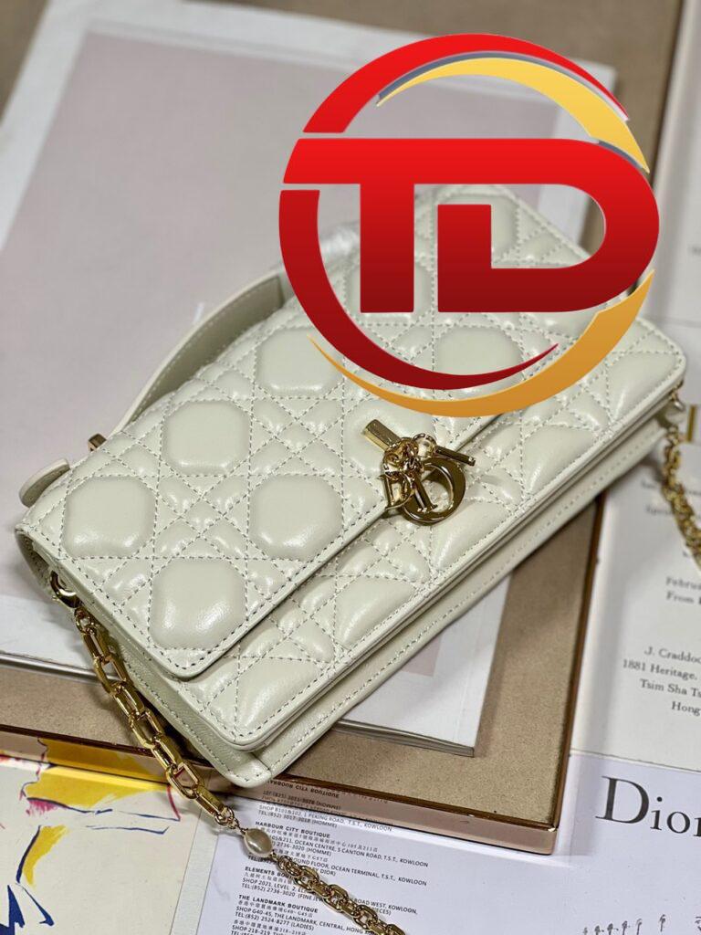 TÚI DIOR MISS DIOR MINI BAG WHITE CANNAGE LAMBSKIN SIÊU CẤP
