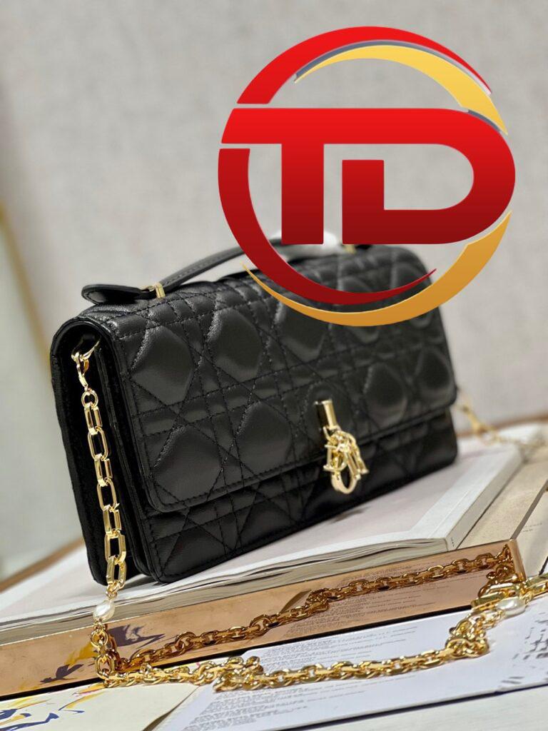 TÚI DIOR MISS DIOR MINI BAG BLACK CANNAGE LAMBSKIN SIÊU CẤP