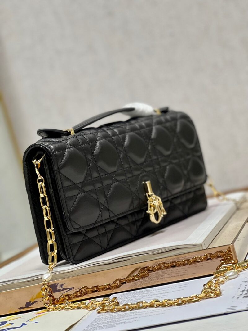 TÚI DIOR MISS DIOR MINI BAG BLACK CANNAGE LAMBSKIN SIÊU CẤP