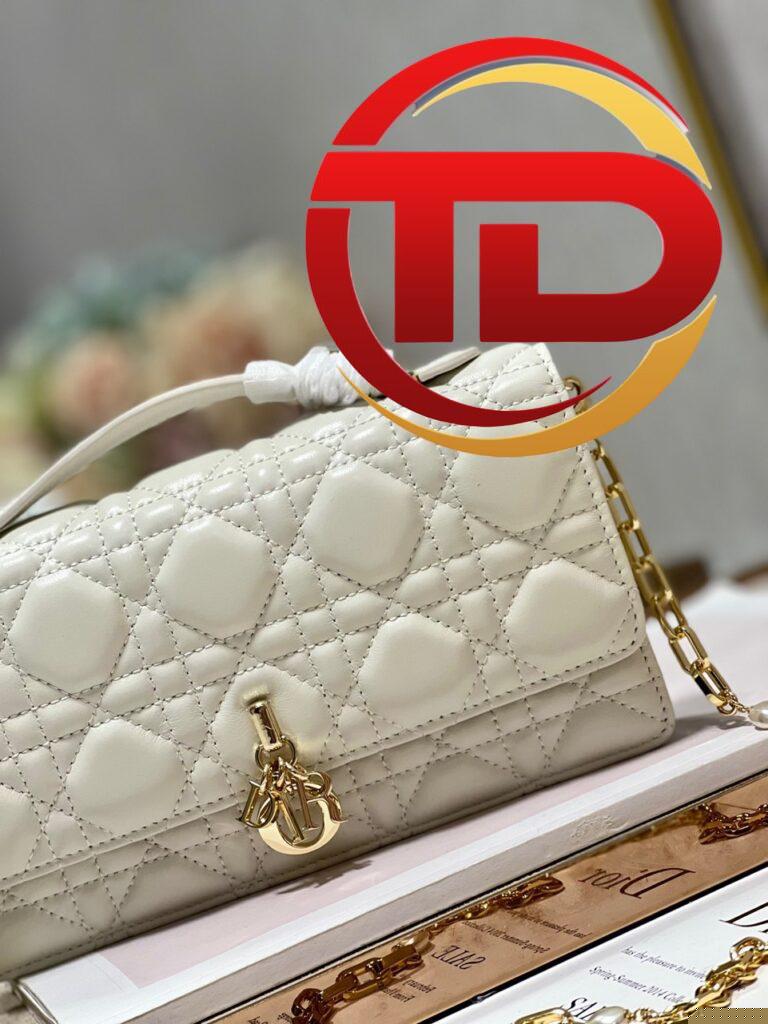 TÚI DIOR MISS DIOR MINI BAG WHITE CANNAGE LAMBSKIN SIÊU CẤP