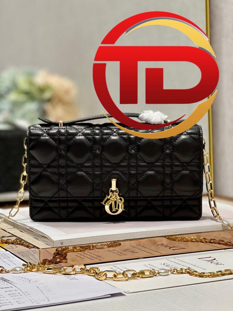 TÚI DIOR MISS DIOR MINI BAG BLACK CANNAGE LAMBSKIN SIÊU CẤP