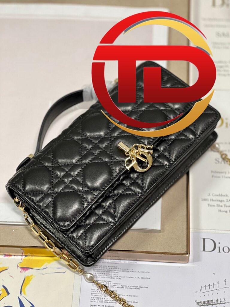 TÚI DIOR MISS DIOR MINI BAG BLACK CANNAGE LAMBSKIN SIÊU CẤP