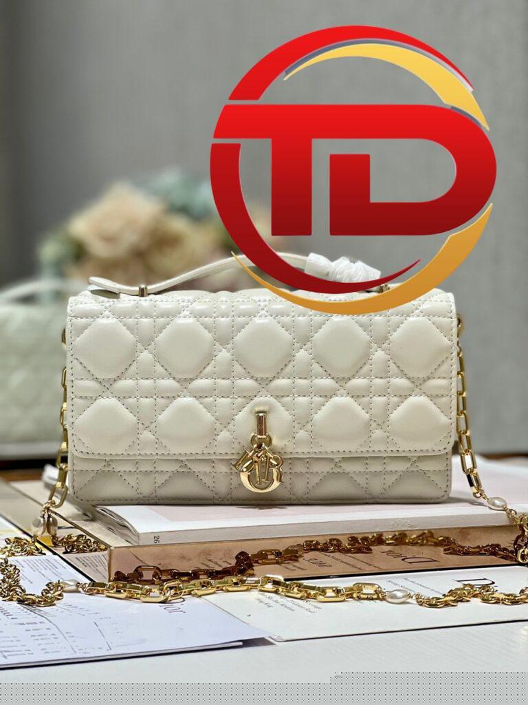 TÚI DIOR MISS DIOR MINI BAG WHITE CANNAGE LAMBSKIN SIÊU CẤP