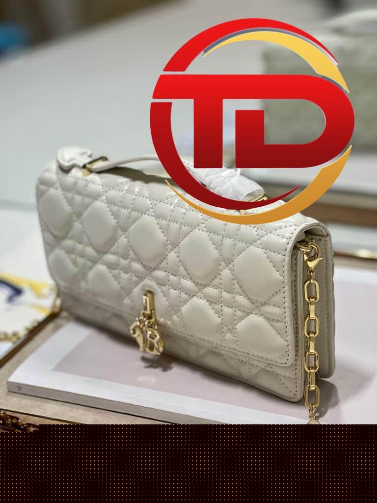 TÚI DIOR MISS DIOR MINI BAG WHITE CANNAGE LAMBSKIN SIÊU CẤP
