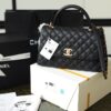 TÚI CHANEL COCO 10.5 FLAP BAG WITH TOP HANDLE BAG MÀU ĐEN SIÊU CẤP