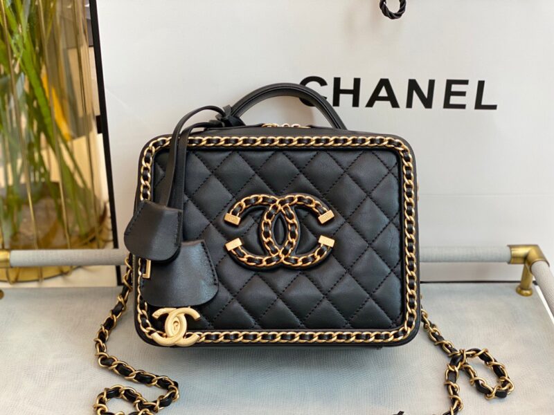 TÚI CỐP CHANEL VANITY CASE SIÊU CẤP MÀU ĐEN
