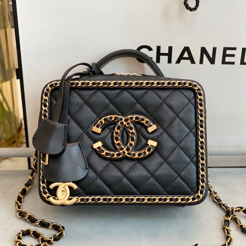 TÚI CỐP CHANEL VANITY CASE SIÊU CẤP MÀU ĐEN