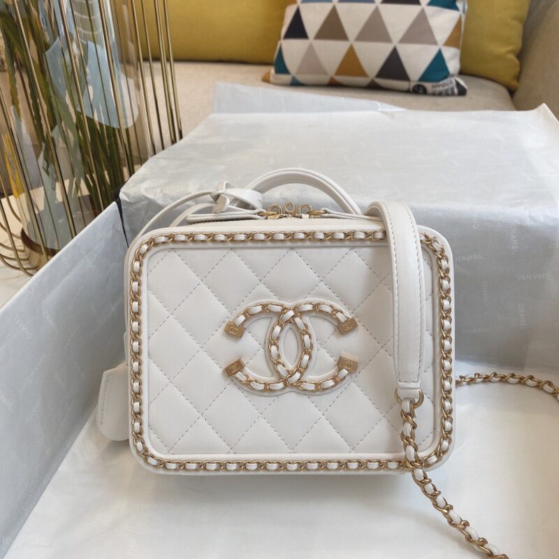 TÚI CỐP CHANEL VANITY CASE SIÊU CẤP MÀU TRẮNG