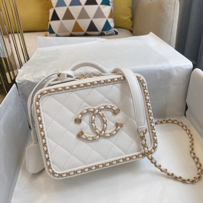 TÚI CỐP CHANEL VANITY CASE SIÊU CẤP MÀU TRẮNG