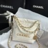 TÚI CHANEL 22 MINI SIZE HANDBAG DA TRẮNG SIÊU CẤP