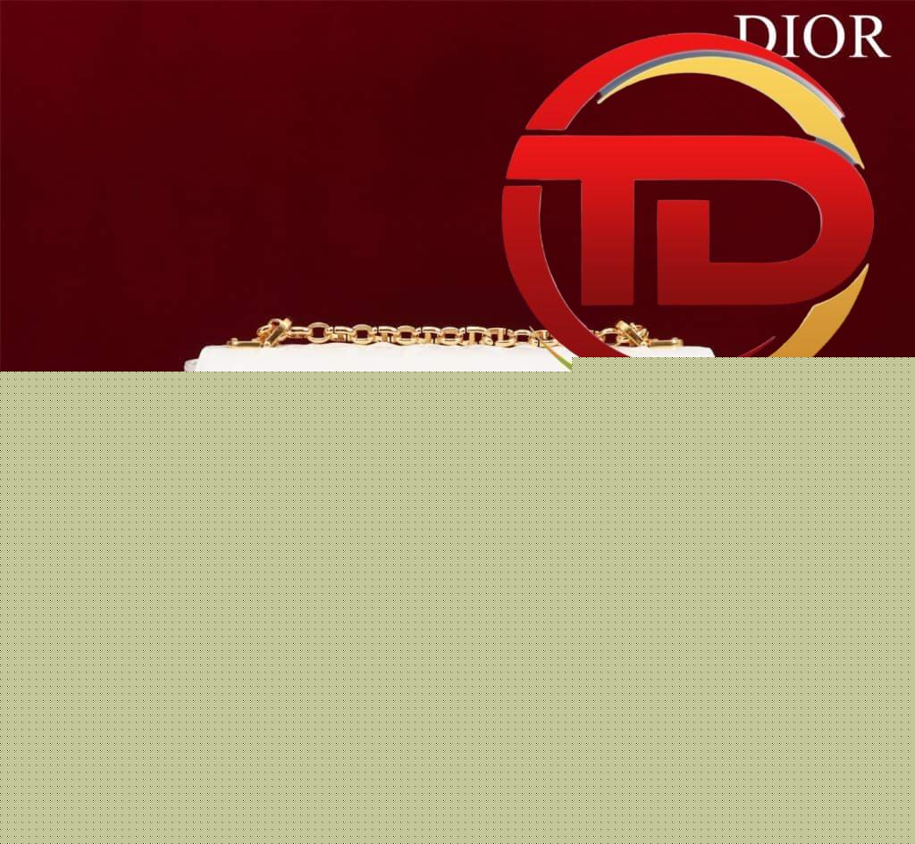 TÚI XÁCH DIOR MEDIUM DIOR CARO BAG SIÊU CẤP MÀU TRẮNG TAG VÀNG
