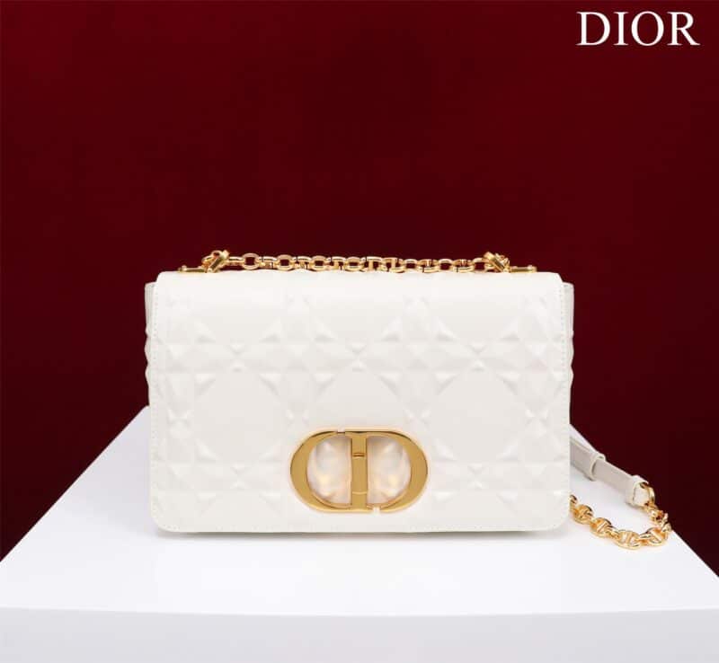 TÚI XÁCH DIOR MEDIUM DIOR CARO BAG SIÊU CẤP MÀU TRẮNG TAG VÀNG