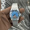 ĐỒNG HỒ AP ROYAL OAK TOURBILLON EXTRA-THIN VIỀN ĐÁ XANH REPLICA 41MM