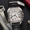CARTIER SANTOS WSSA0018 CUSTOM DIAMOND BEZEL BEST REPLICA 40MM