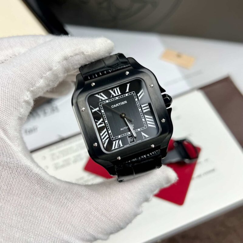 ĐỒNG HỒ CARTIER SANTOS WSSA0039 MÀU ĐEN REP 11 CAO NHẤT 39.8MM