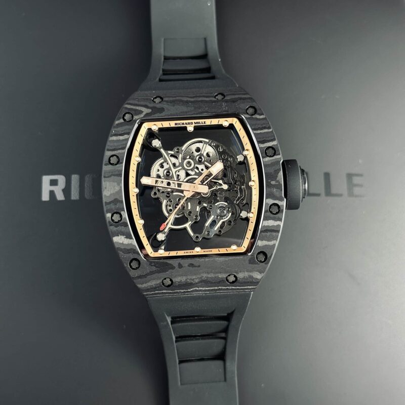 ĐỒNG HỒ RICHARD MILLE RM055 BUBBA WATSON CARBON REP 1 1 CAO NHẤT V3 BBR 42.7MM
