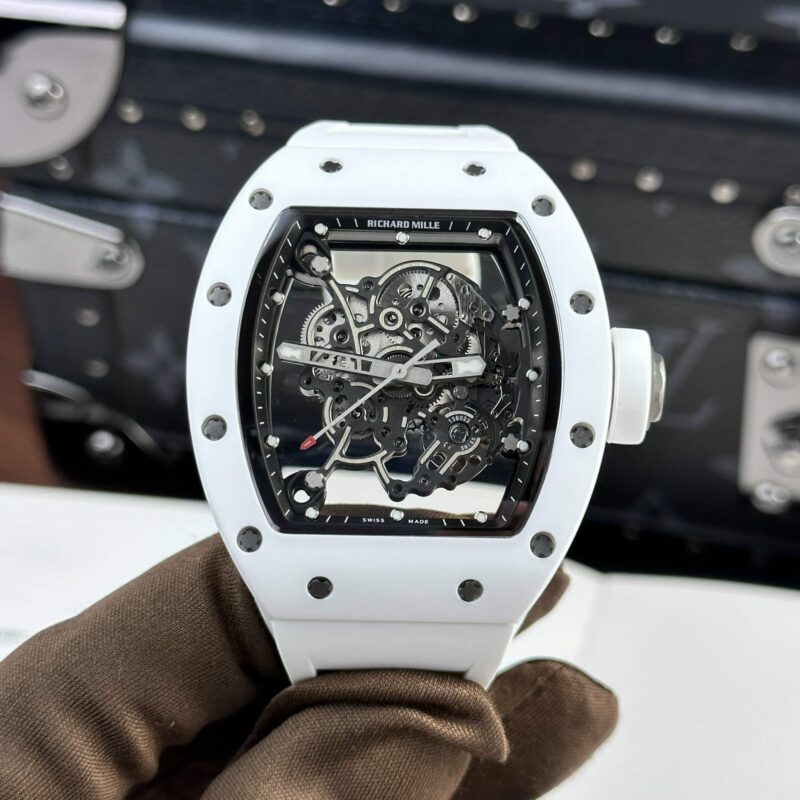 ĐỒNG HỒ RICHARD MILLE RM055 VỎ GỐM TRẮNG REPLICA CAO NHẤT V3 BBR 42.7MM