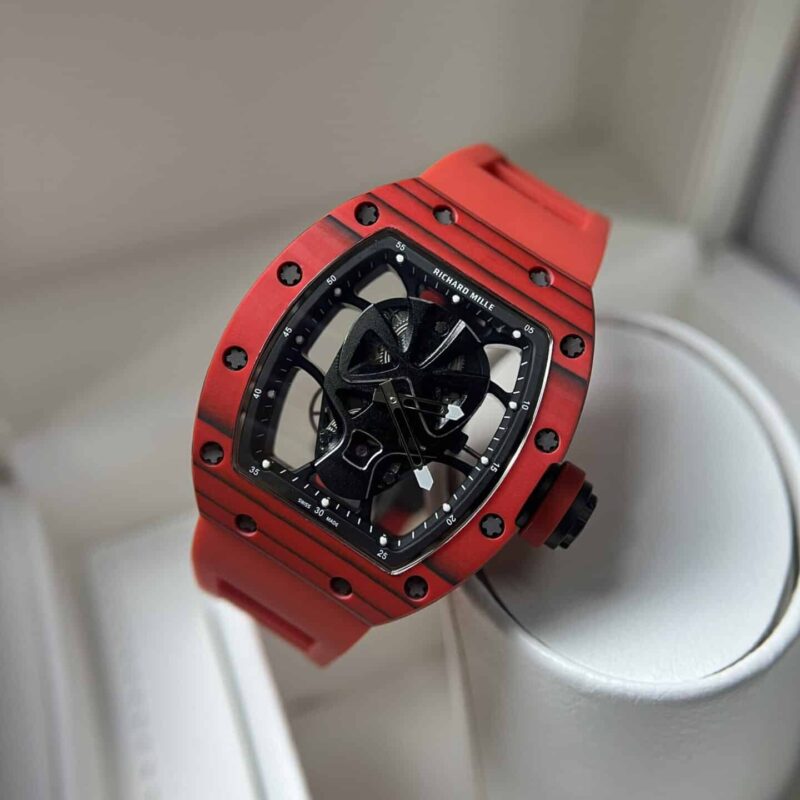 RICHARD MILLE RM 52-06 TOURBILLON MASK RED QUARTZ TPT REPLICA 42MM