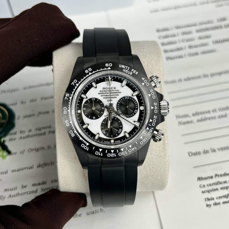 ĐỒNG HỒ ROLEX DAYTONA DIW VỎ CARBON ĐEN REP 1 1 CAO NHẤT 40MM