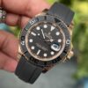 ROLEX YACHT-MASTER 126655-0002 BLACK DIAL ROSE GOLD BEST REPLICA 40MM