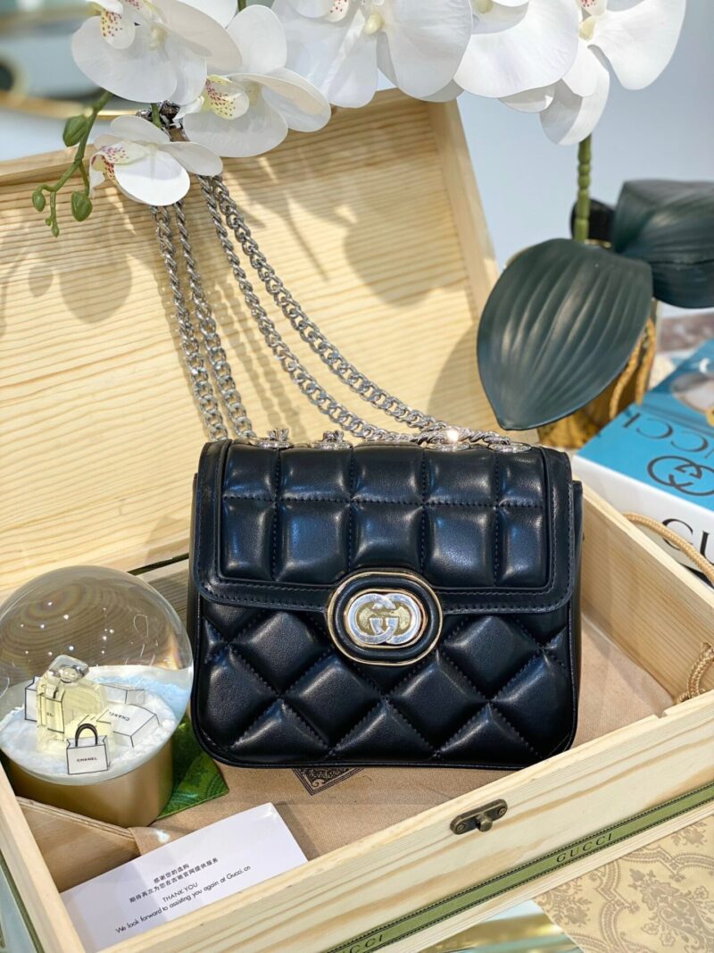 TÚI GUCCI DECO MINI LEATHER SHOULDER BAG SUPER
