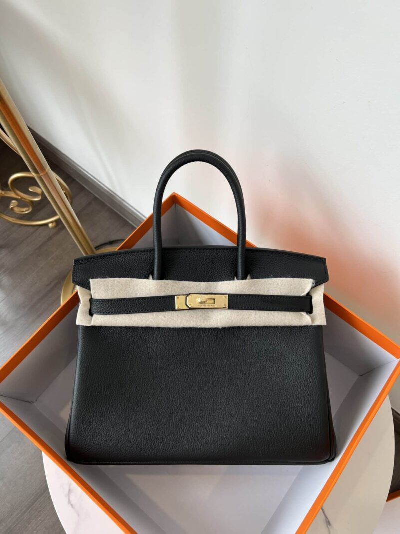 TÚI XÁCH HERMES BIRKIN TOGO NGUYÊN BẢN TAG VÀNG SIZE 30 MÀU ĐEN