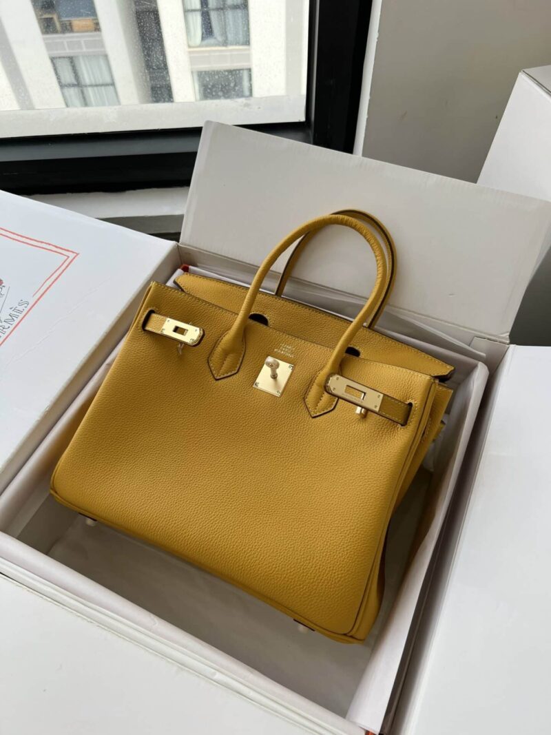 TÚI XÁCH HERMES BIRKIN TOGO NGUYÊN BẢN TAG VÀNG SIZE 30 MÀU VÀNG