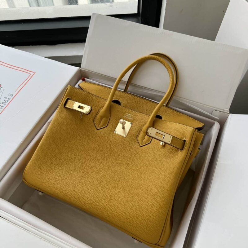 TÚI XÁCH HERMES BIRKIN TOGO NGUYÊN BẢN TAG VÀNG SIZE 30 MÀU VÀNG