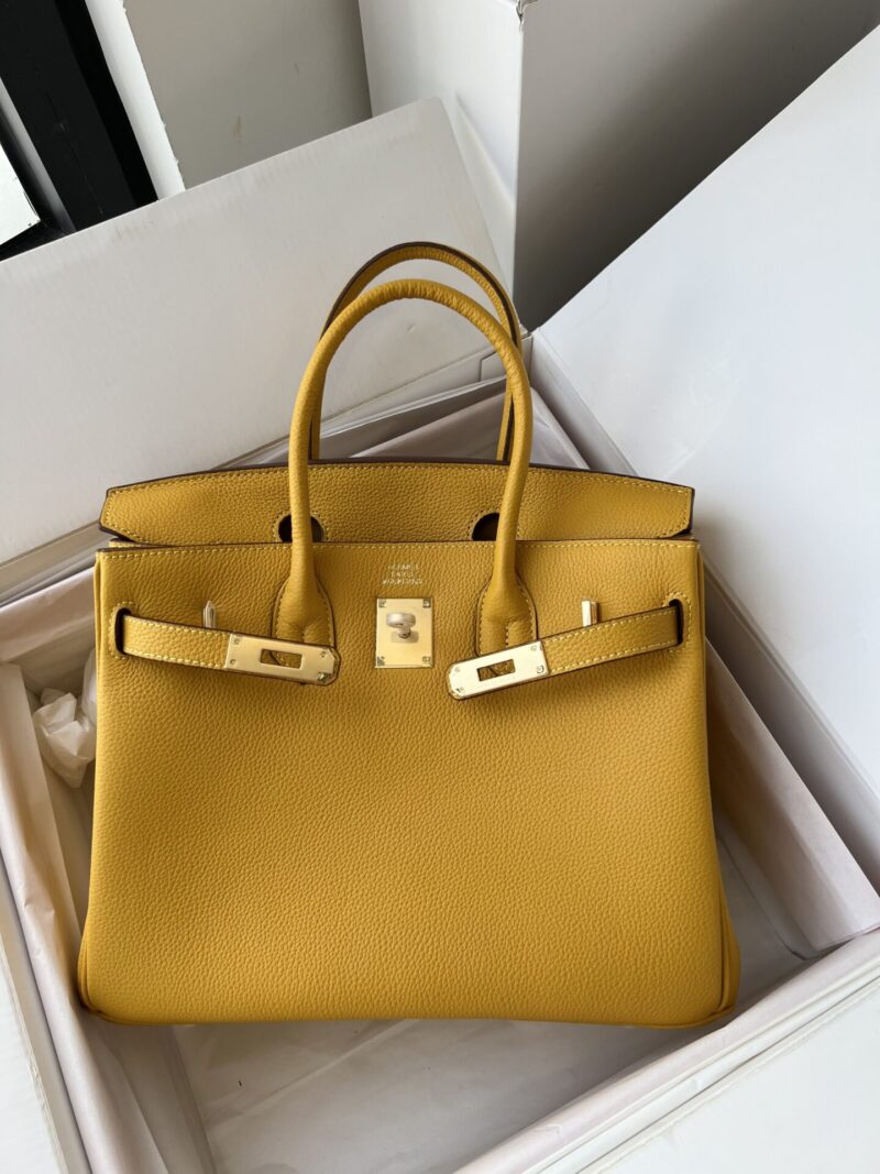 TÚI XÁCH HERMES BIRKIN TOGO NGUYÊN BẢN TAG VÀNG SIZE 30 MÀU VÀNG