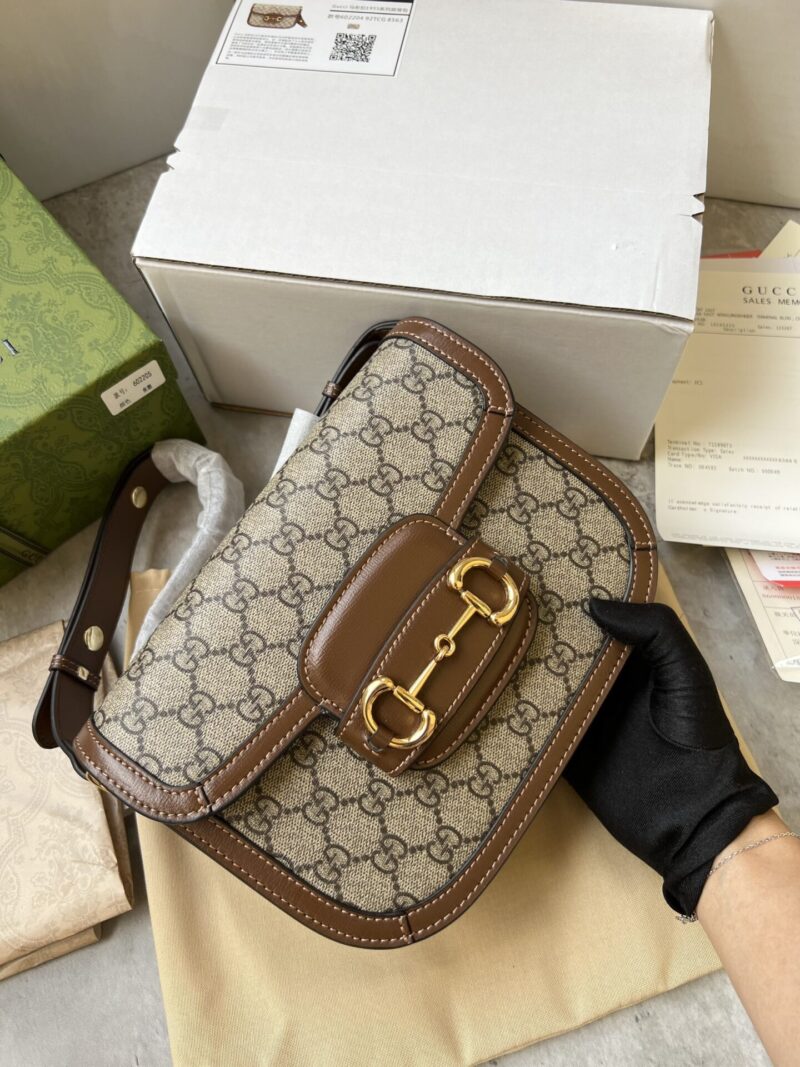 TÚI ĐEO CHÉO GUCCI HORSEBIT 1955 CANVAS SUPER VIP MÀU NÂU