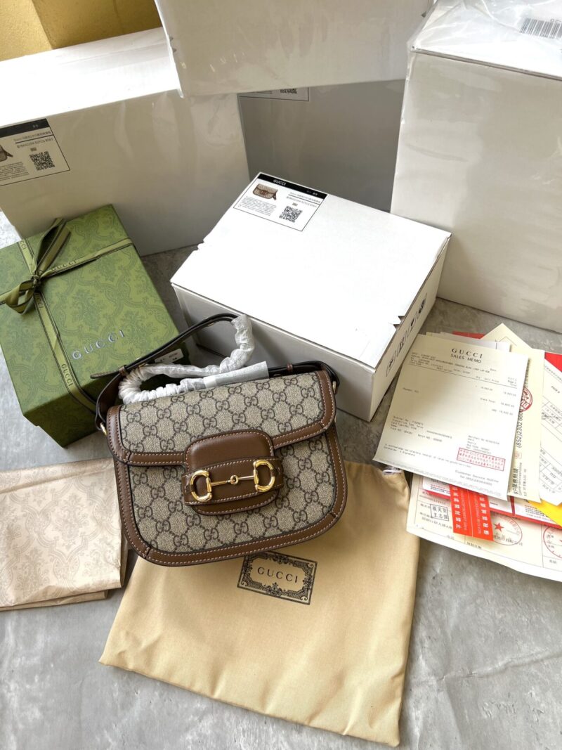 TÚI ĐEO CHÉO GUCCI HORSEBIT 1955 CANVAS SUPER VIP MÀU NÂU