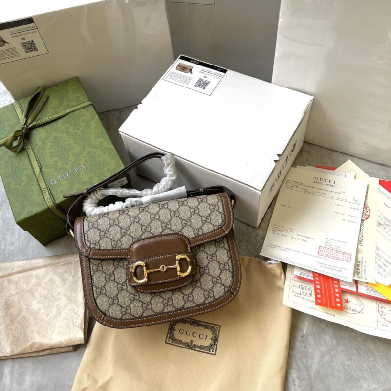 TÚI ĐEO CHÉO GUCCI HORSEBIT 1955 CANVAS SUPER VIP MÀU NÂU