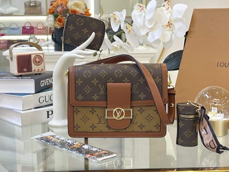 TÚI LV LOUIS VUITTON DAUPHINE MM BAG MONOGRAM SUPER VIP MÀU NÂU