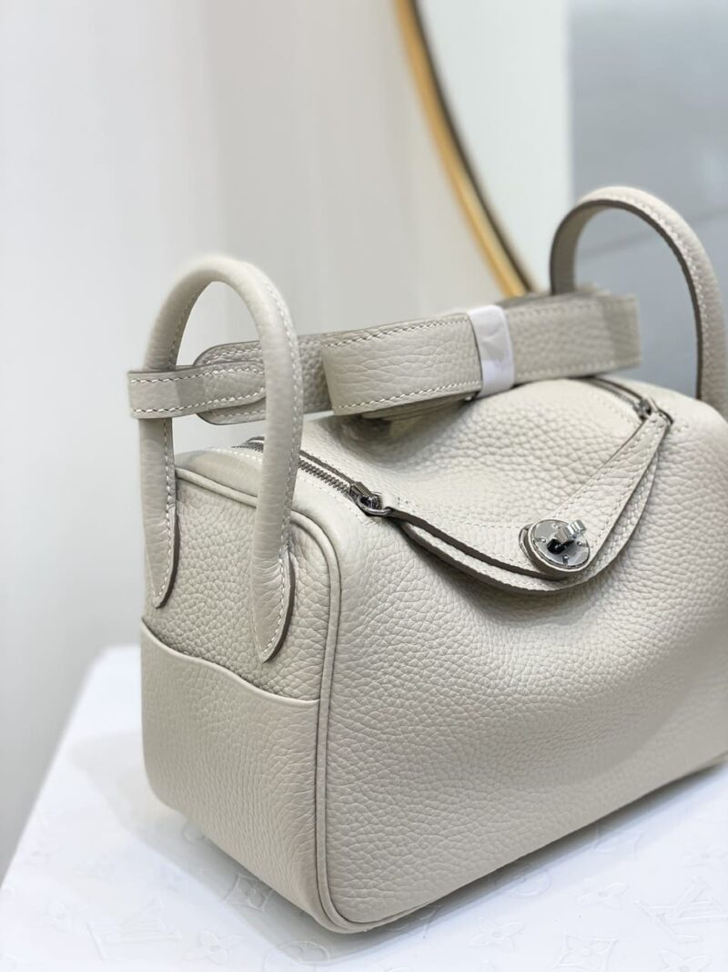 TÚI XÁCH HERMES LINDY MINI KHÂU TAY SIÊU CẤP DA BÊ MÀU TRẮNG