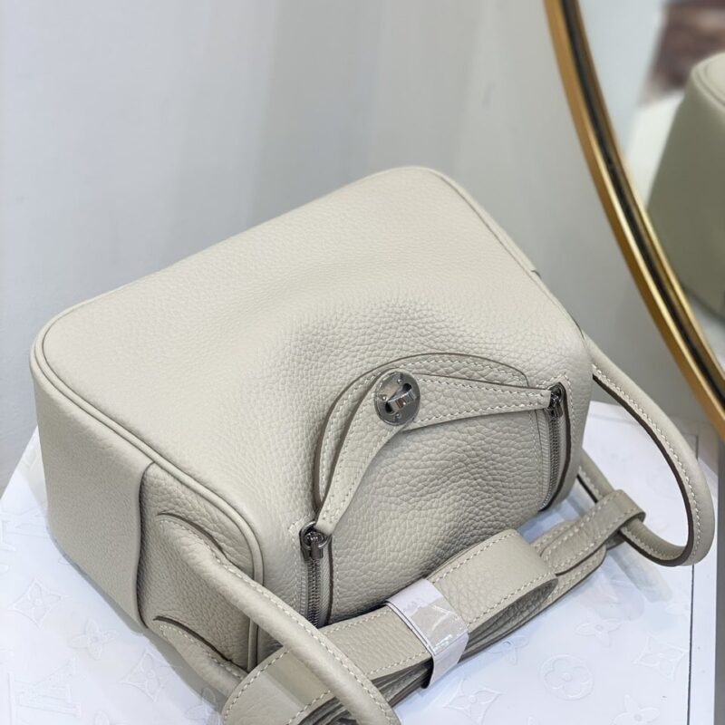 TÚI XÁCH HERMES LINDY MINI KHÂU TAY SIÊU CẤP DA BÊ MÀU TRẮNG