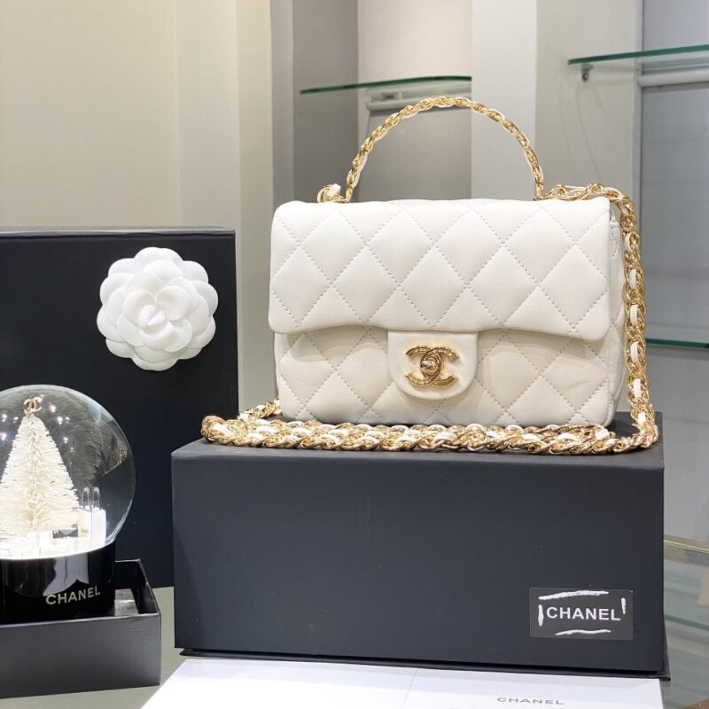 TÚI CHANEL 23S MINI RECTANGULAR FLAP BAG WITH TOP HANDLE SIÊU CẤP