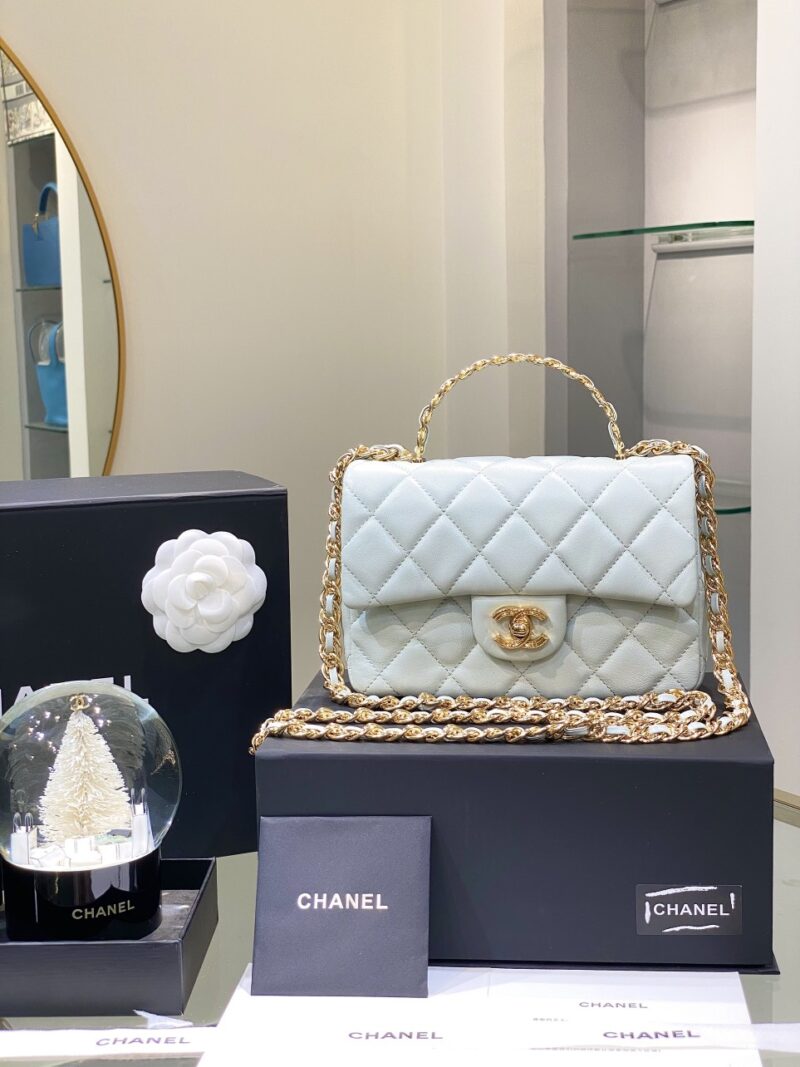 TÚI CHANEL 23S MINI RECTANGULAR FLAP BAG WITH TOP HANDLE SIÊU CẤP