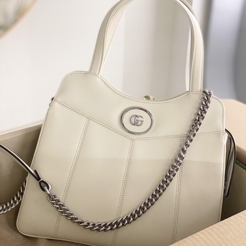TÚI XÁCH GUCCI PETITE GG SMALL TOTE BAG SIÊU CẤP MÀU TRẮNG