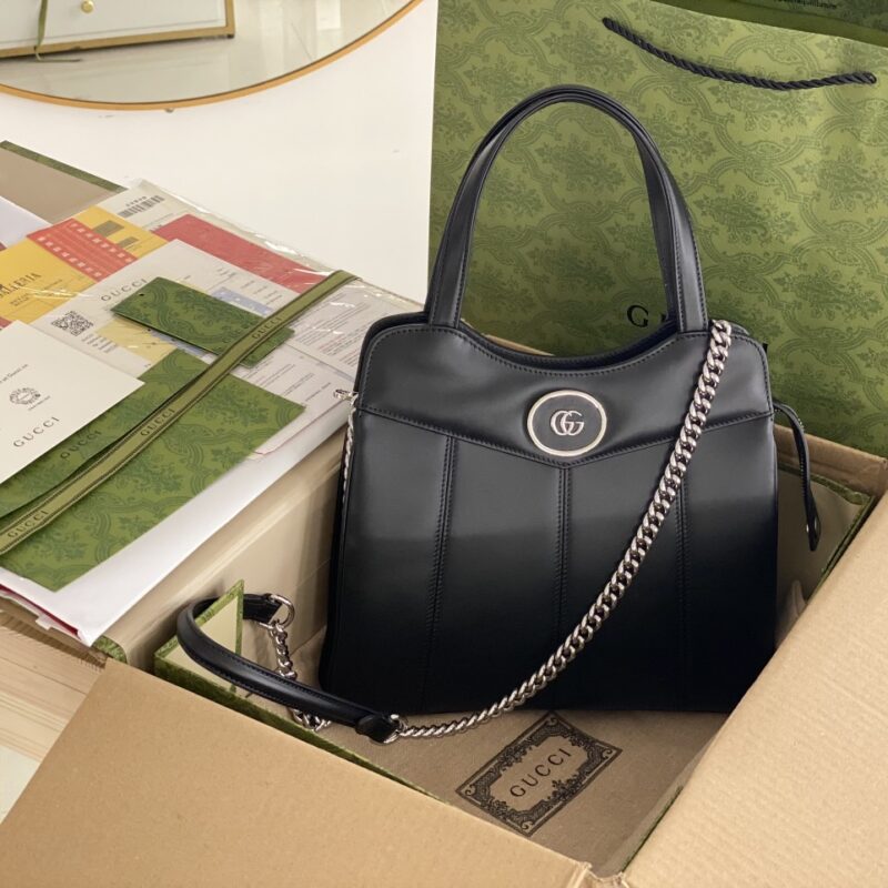 TÚI XÁCH GUCCI PETITE GG SMALL TOTE BAG SIÊU CẤP MÀU ĐEN