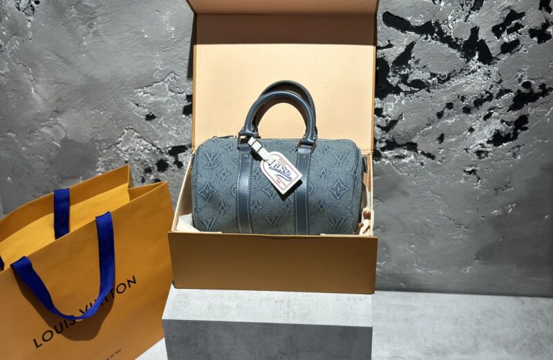 TÚI LOUIS VUITTON KEEPALL BANDOULIERE 25 BAG DENIM SUPER