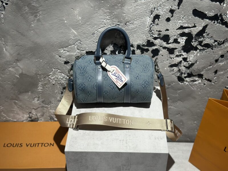 TÚI LOUIS VUITTON KEEPALL BANDOULIERE 25 BAG DENIM SUPER