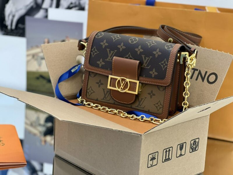 TÚI LV LOUIS VUITTON DAUPHINE MINI BAG MONOGRAM SUPER VIP MÀU NÂU